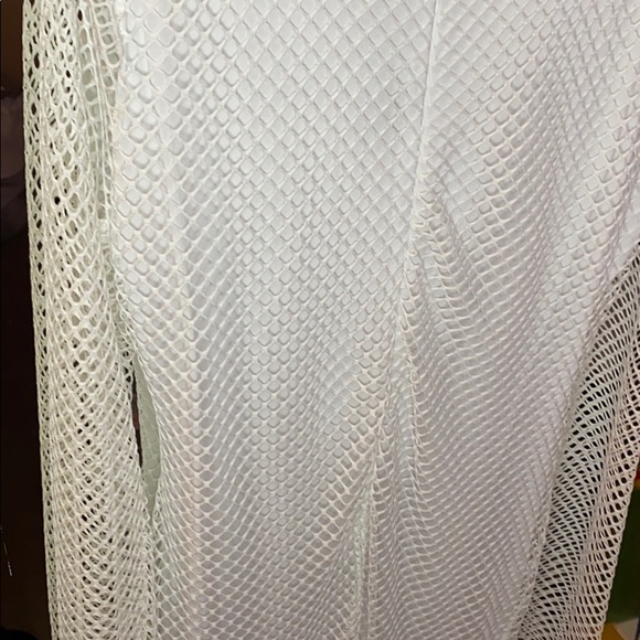 Fishnet Rebdolls White Dress with scrunch back - Picture 9 of 11